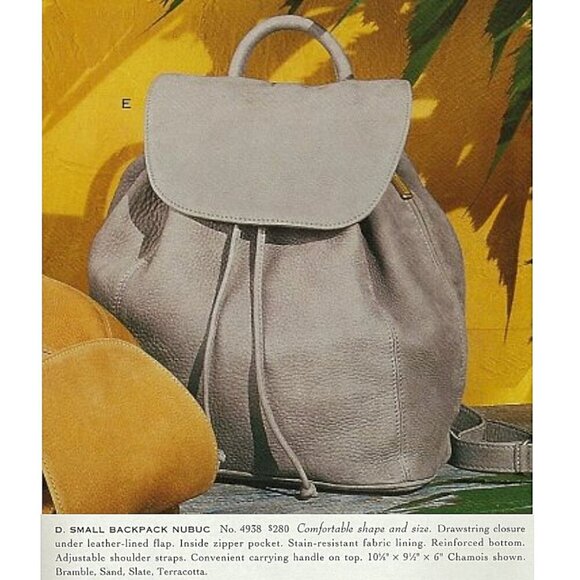 Coach Vintage - Sonoma Small Backpack Nubuc 4938 in Sand, Italy 1990s main image 12